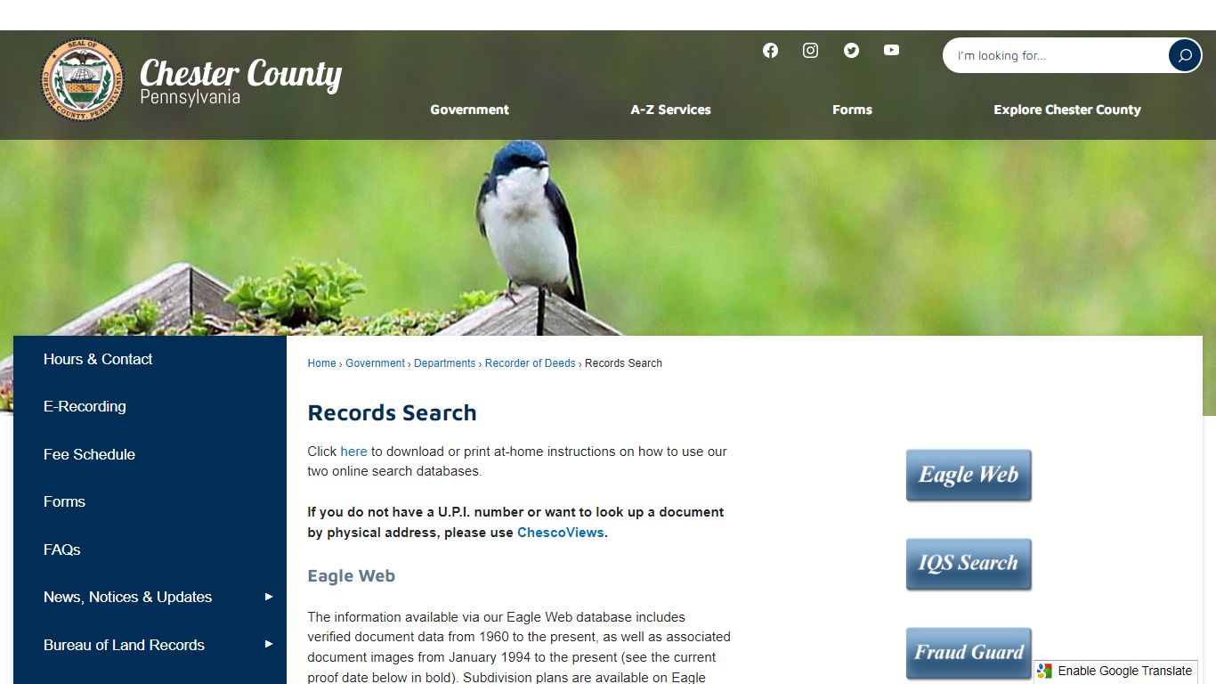 Records Search | Chester County, PA - Official Website